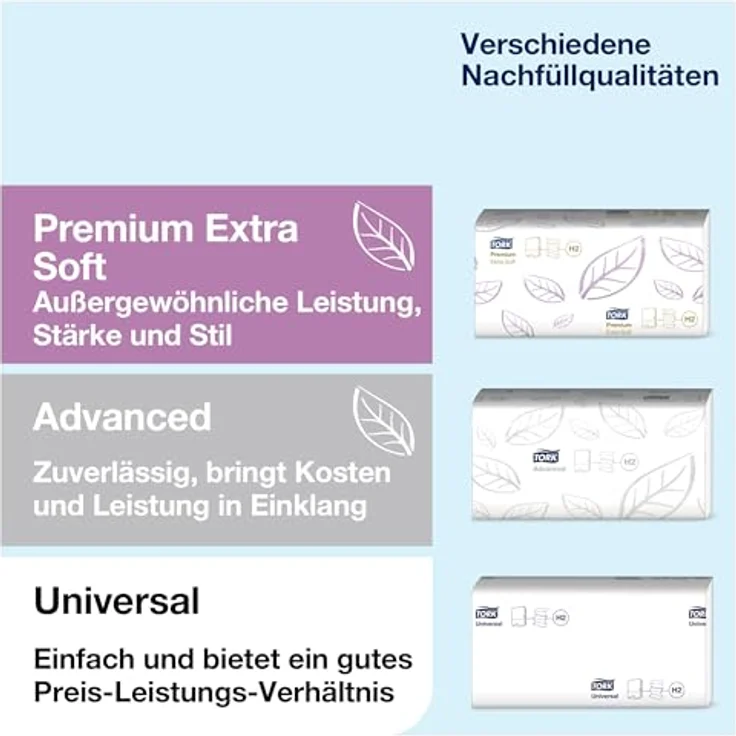 Tork 553008 Papiertuchspender H3 für Zickzack- und Lagenfalz Handtücher, Elevation Design, hygienische Einzeltuchentnahme, Schwarz – Bild 3