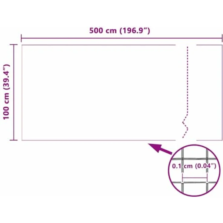 vidaXL Fliegengitter-Gewebe, Insektenschutzgitter Weiß 100 x 500 cm aus Glasfaser, langlebig und witterungsbeständig – Bild 3