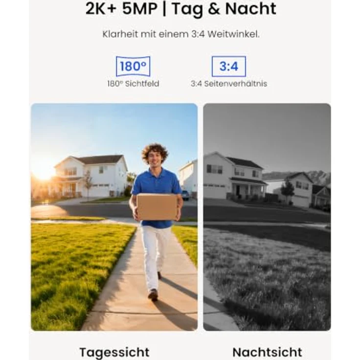 Reolink 5MP Video-Türklingel PoE mit Chime, 180° Ultraweitwinkel, 2-Wege-Audio, HD-HDR, humanoid Erkennung, flexible Speicherung – Bild 2