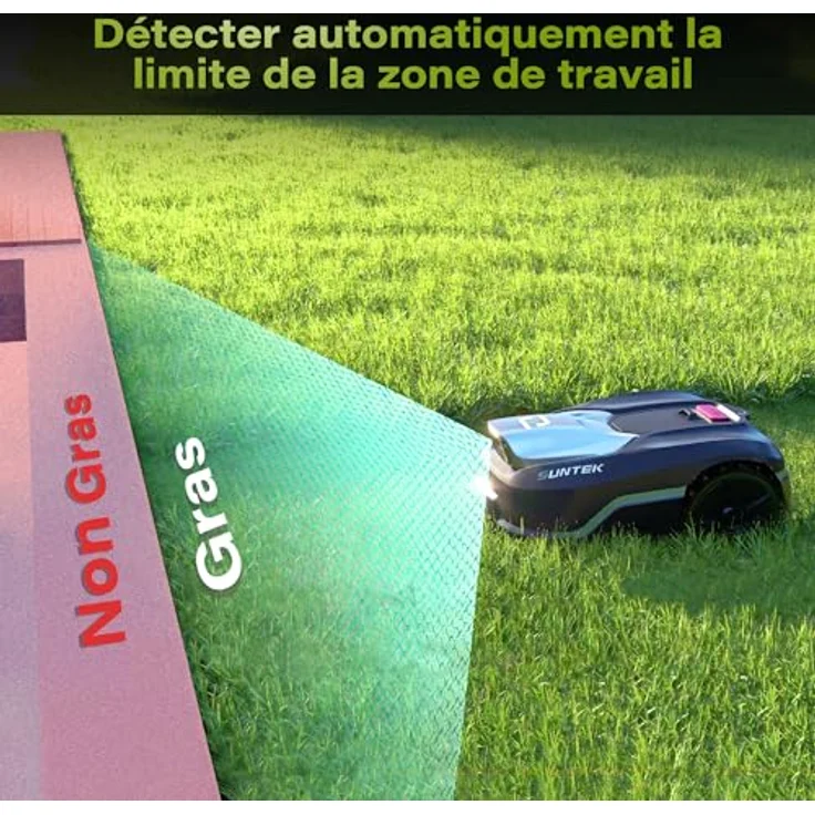 Suntek Mähroboter SRM2060, 600 m², Schnittbreite 20 cm, kamera-gestützte Navigation, intelligente Hinderniserkennung, App-Steuerung – Bild 7