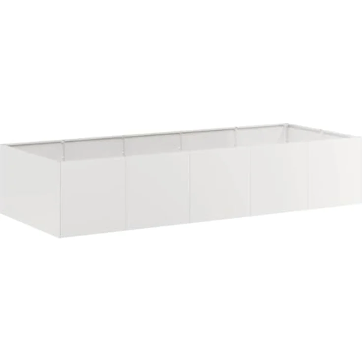 vidaXL Pflanzkübel 200x80x40 cm Edelstahl, großes Hochbeet für Garten und Terrasse – Bild 1