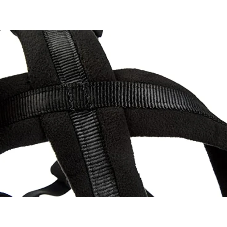 Trixie Premium Geschirr mit Fleecepolsterung, S–M: 40–70 cm/20 mm, Schwarz – Bild 3