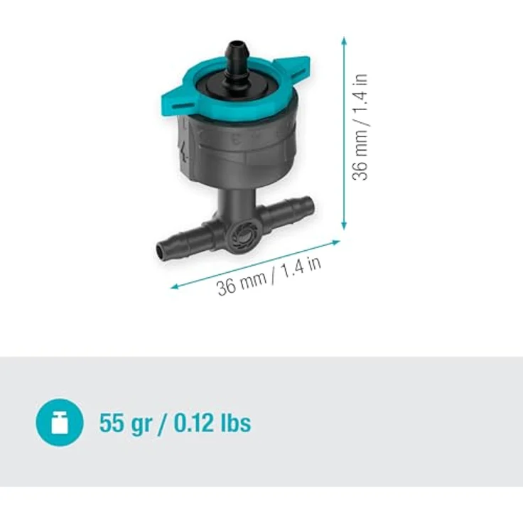 GARDENA Micro-Drip-System Regulierbarer Reihentropfer 1-8 l-h, druckregulierend - Inhalt: 5 Reihentropfer, 1 Verschlusskappe (13314-20) - Preisvergleich – Bild 4