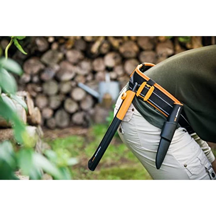 Fiskars WoodXpert Werkzeuggürtel, Schwarz/Orange, Ergonomischer Tragekomfort, 122 cm, hohe Langlebigkeit – Bild 4