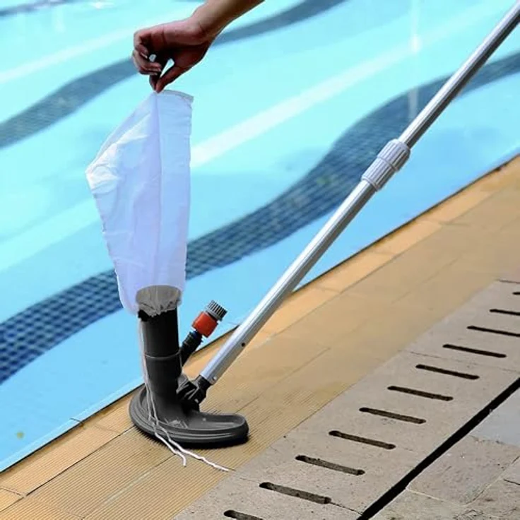 Northix Bigstren 20931 Bodenreiniger für Schwimmbäder, wasserbetrieben, schwarz, mit harten Reinigungsborsten – Bild 3