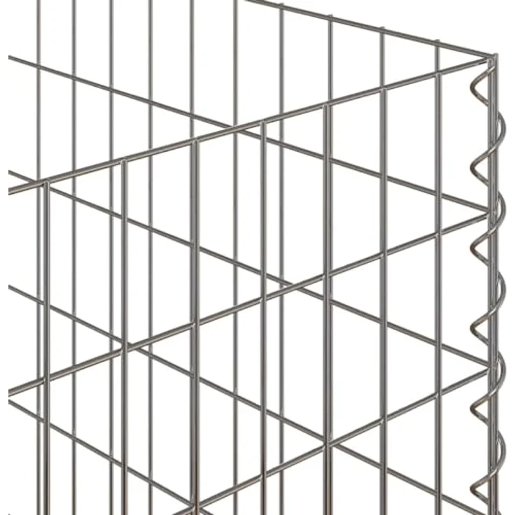 vidaXL Komposter Gartenkomposter 100x100x50 cm aus verzinktem Stahl, quadratisch, silber, für außen – Bild 9