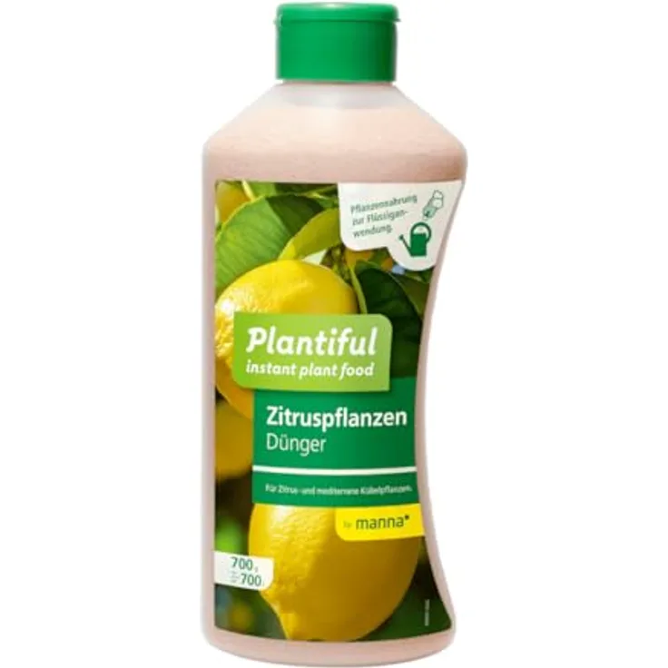 Hauert Manna Plantiful Zitrus, 700 g Instant Pflanzendünger für mediterrane Kübelpflanzen, wasserlöslich mit Solupearl-Technologie, extra Eisen für sattgrüne Blätter