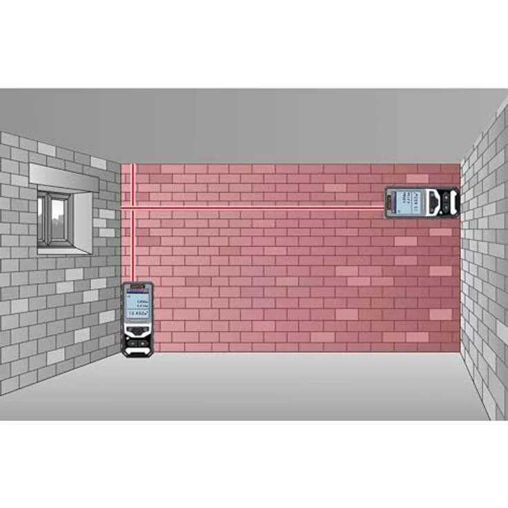 LASERLINER DistanceMaster Plus Laser-Entfernungsmesser 100m, Koffer, Winkelfunktion, 50 Speicherplätze, USB-C-aufladbar – Bild 6