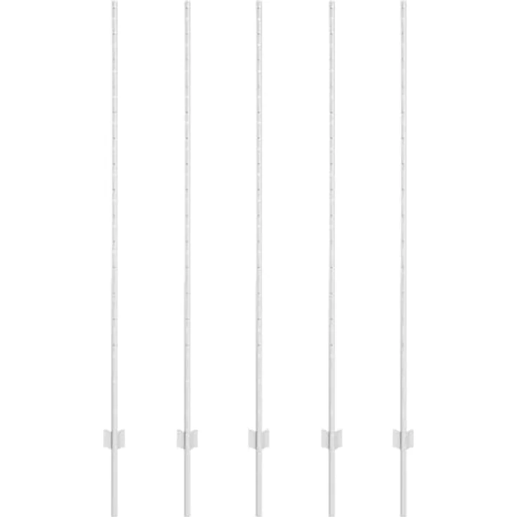 vidaXL Zaunpfosten U-Kanal, 10 Stück, 160 cm, feuerverzinkter Stahl, silber – Bild 1