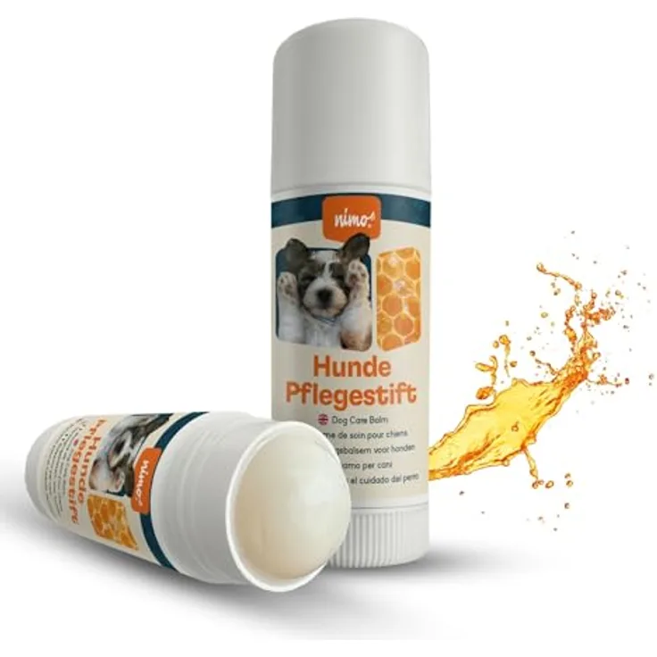 nimo Pfotenpflege Hunde Pflegestift, 40 ml, Propolis-Formel für empfindliche Ohren und Nasen, schnelle Anwendung