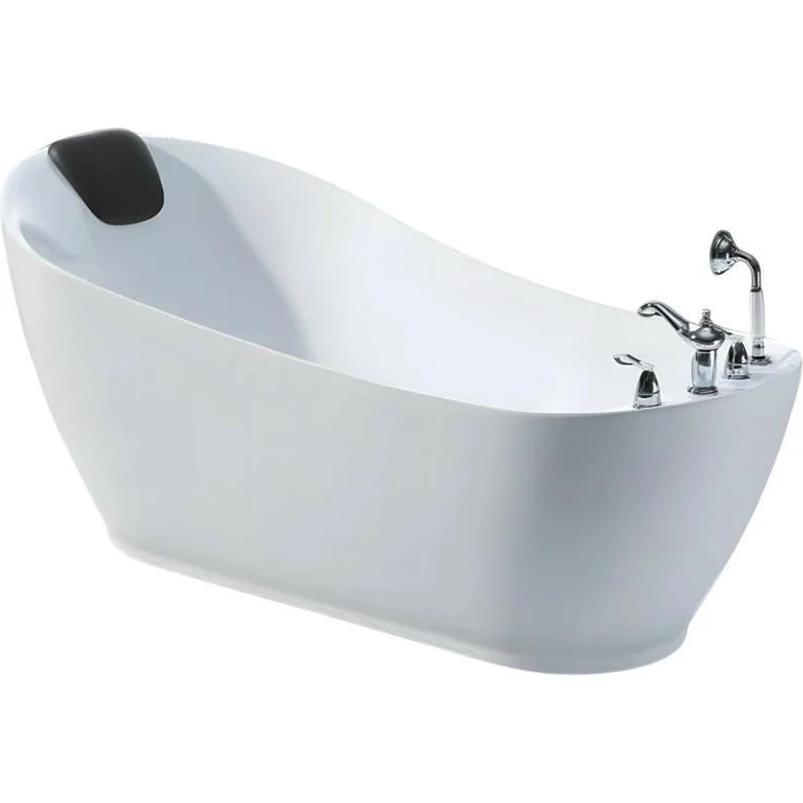 JVmoebel Freistehende Badewanne, Oval in Weiß, 180 cm, Kratzfest, Made in Europe