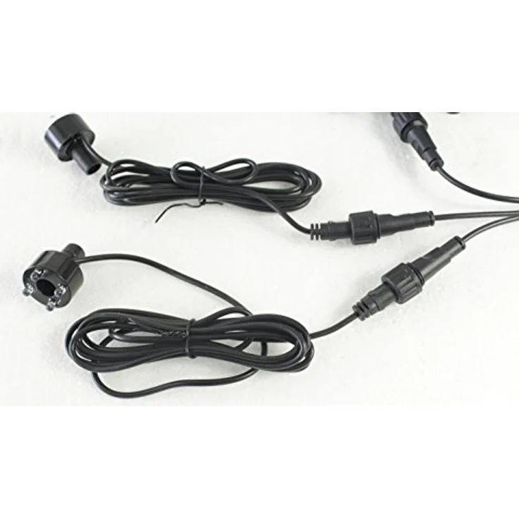 Arnusa Springbrunnenpumpe Komplett Set mit LED Beleuchtung und 3m Schlauch, Gartenbrunnen Pumpe DIY Wasserspiel Set, 1500L/h, Schwarz – Bild 7