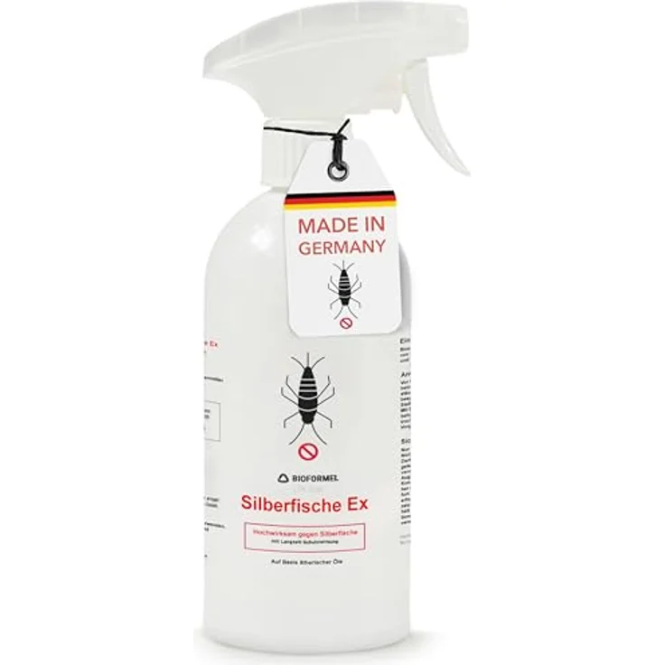 LTK-008 Bioformel Anti Silberfisch Spray Ex 500ml, hochwirksames Mittel gegen Silberfische mit Langzeitwirkung für Innen- & Außenanwendung, fleckenfrei – Bild 1