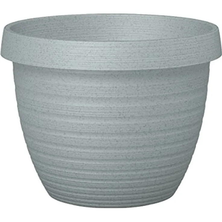 Scheurich Country Star, Pflanzgefäß aus Kunststoff, Granite Grey, 48 cm Durchmesser, 36,7 cm hoch, 40 l Vol.
