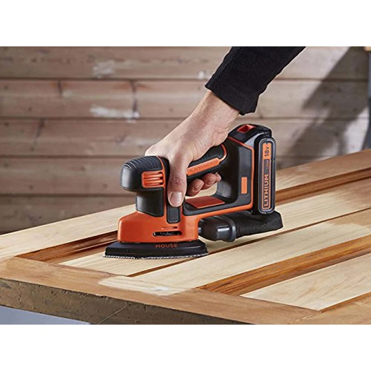 Black+Decker Akku-Dreieckschleifer Mouse ( 1.5 Ah, inklusive 400 mA Ladegerät, Fingerschleifer-Aufsatz, 27 W, 18 V) BDCDS18 – Bild 5