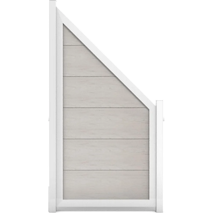 GROEN & JANSSEN GroJaViento Zaunelement Bi-Color Sand, 90x180/90cm mit silbernem Rahmen aus WPC/BPC