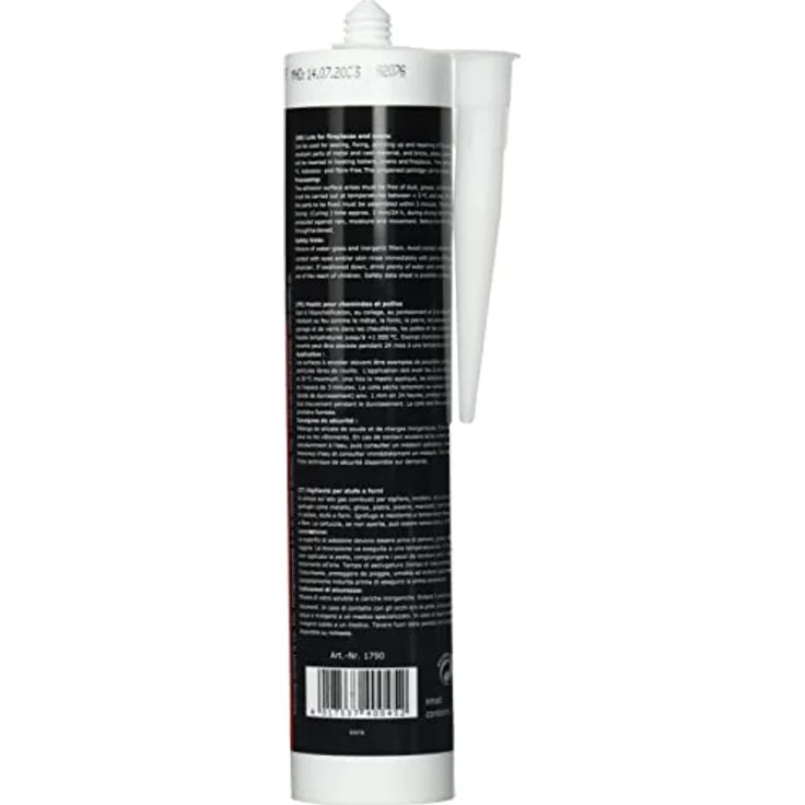 Firefix Montagekleber FireFix Kamin- und Ofendicht, 310 ml, feuerfest, schwarz, rauch- und gasabdichtend – Bild 2