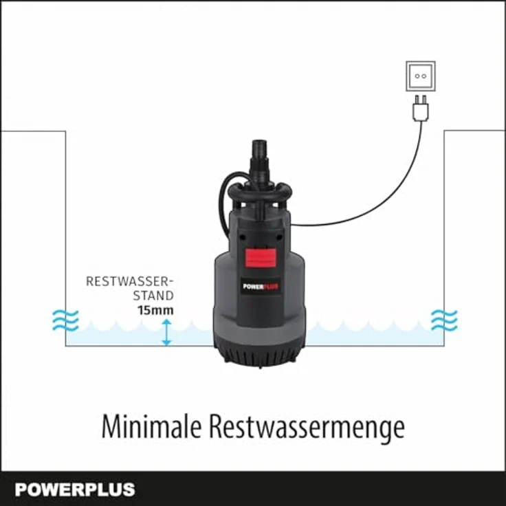 Powerplus Powew67920 750w Tauchpumpe Silber - Kompakte Pumpe mit 12.500 Liter Förderleistung – Bild 5