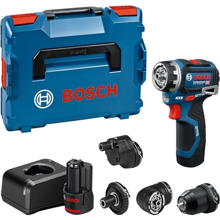 Bosch Professional GSR 12V-32 FC, Akkuschrauber mit FlexiClick System, 2x 2.0Ah Akkus, L-BOXX, kompakt mit Bürstenlosem Motor und diverse Aufsätzen – Bild 2
