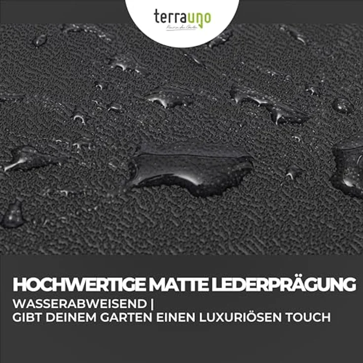 TerraUno Sichtschutzstreifen aus Polypropylen für Doppelstabmatten, RAL 6005 Grün, 26m x 19cm, UV-beständig und blickdicht, Lederoptik, Made in Germany – Bild 4