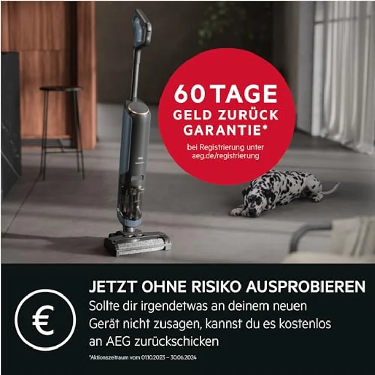 AEG AW81U3DB Nass- und Trocken Akku Staubsauger / mit Wischfunktion / Wet&Dry / kabellos / beutellos / Hartboden / Selbstreinigung / schnelles Trocken / leicht / Tierhaare / leise / blau – Bild 3