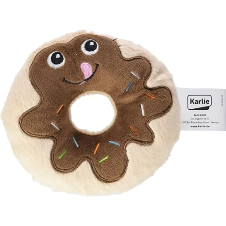 Karlie Hundespielzeug Plüsch Schoko Donut L: 14 cm braun – Bild 3