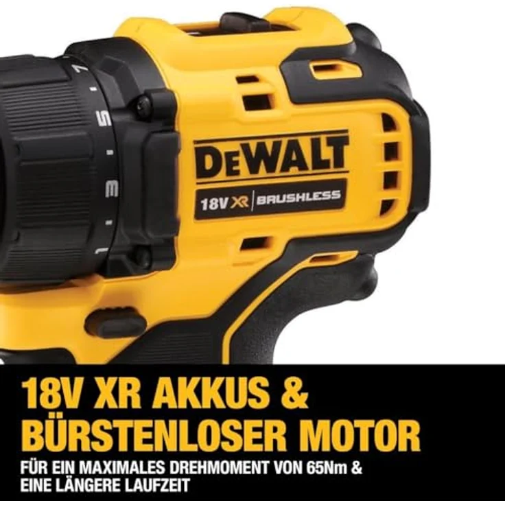 DeWALT DCD708D2T-QW Akku-Bohrschrauber 18 V, 2 Ah, Schwarz-Gelb – Bild 4