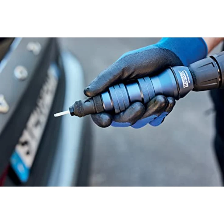 Rapid Nietzange RP150 Multi, Aufsatz für Akkuschrauber oder Bohrmaschine, Blindnietzange Adapter mit Universalmundstück für alle Niete von 3,2 – 4,8 mm – Bild 4