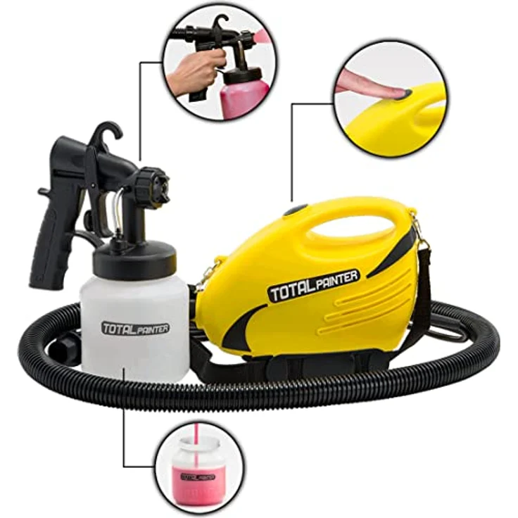 BEST DIRECT TOTAL Painter, Professionelles Farbsprühsystem mit 800 ml Kapazität, 900W Motor, für Innen und Außen, leicht und robust – Bild 5