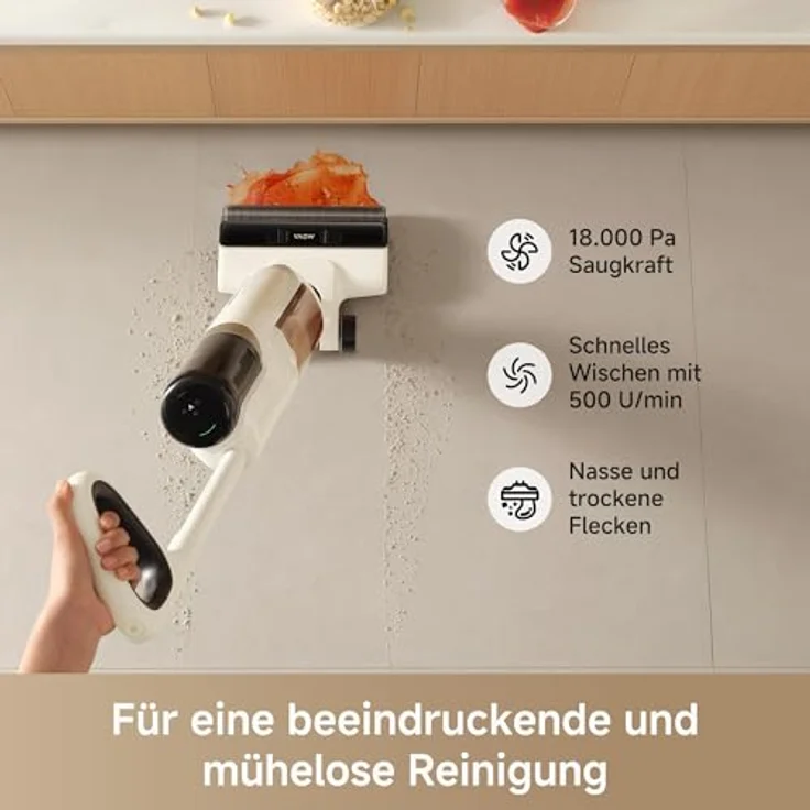 Mova K30 Mix Nass- und Trockensauger, 18.000 Pa Saugkraft, flaches Design, Heißlufttrocknung – Bild 4
