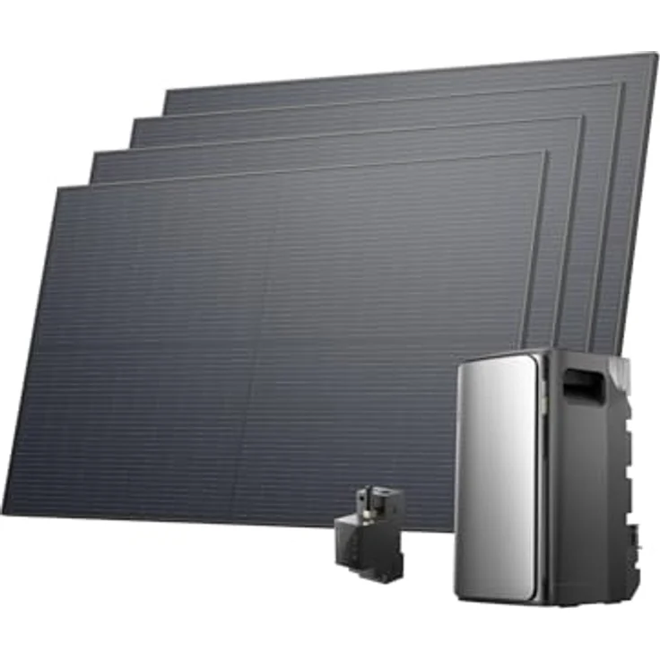 EcoFlow STREAM Ultra Balkonkraftwerk, 1800W mit 1,92kWh Speicher, 4x 450W Solarpanels – Bild 1