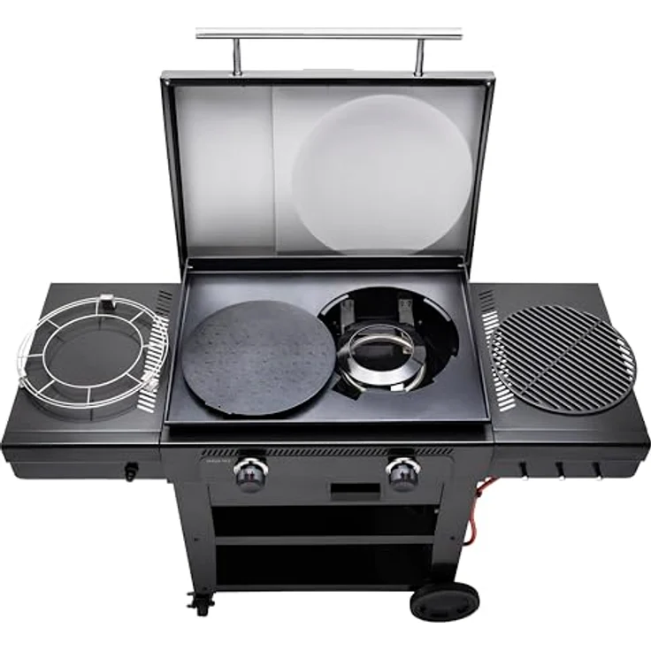 Char-Broil Planchagrill Griddle mit 3-in-1 Tile-Cooking-System, entnehmbare Fettauffangschale, Holzkohlegrill – Bild 4