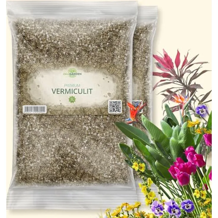 OraGarden Premium Vermiculit für Aussaat Gartenbau Kübelpflanzen Körnung: 0-5 mm (6L)