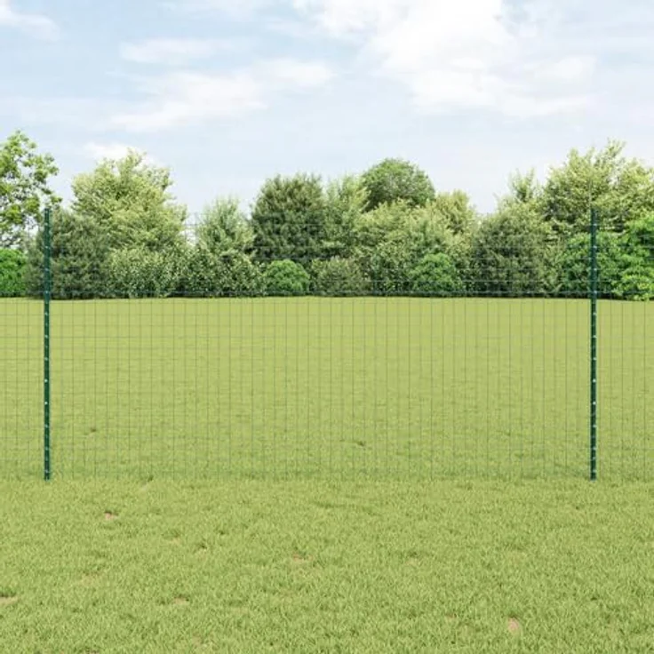 vidaXL Zaunpfosten Zaunpfähle, 2er Set U-Kanal, 160 cm, robustes Stahl, grün – Bild 2