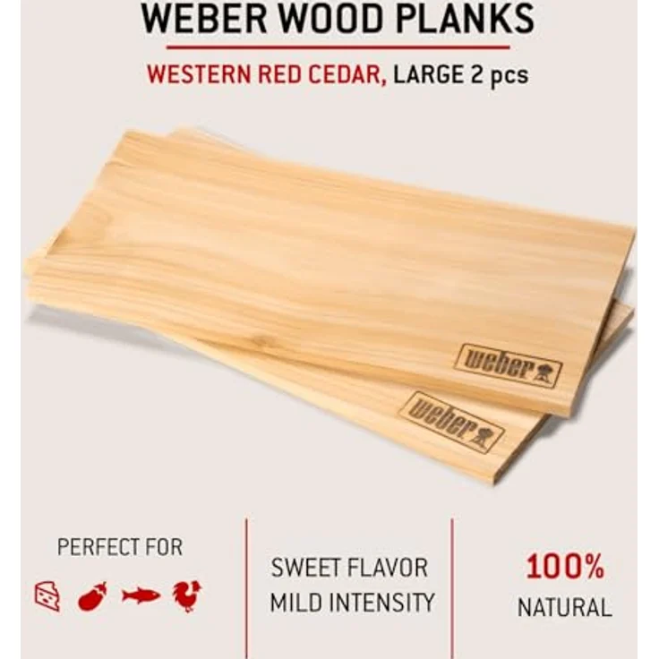 Weber 17831 R„ucherbretter aus Zedernholz, 15 x 40 cm, 2 Stck – Bild 5