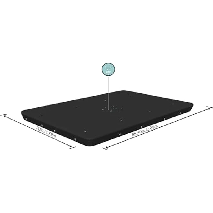 Bestway Flowclear PVC-Abdeckplane 269x179 cm, grau, für Power Steel Pool 282x196x84 cm – Bild 4