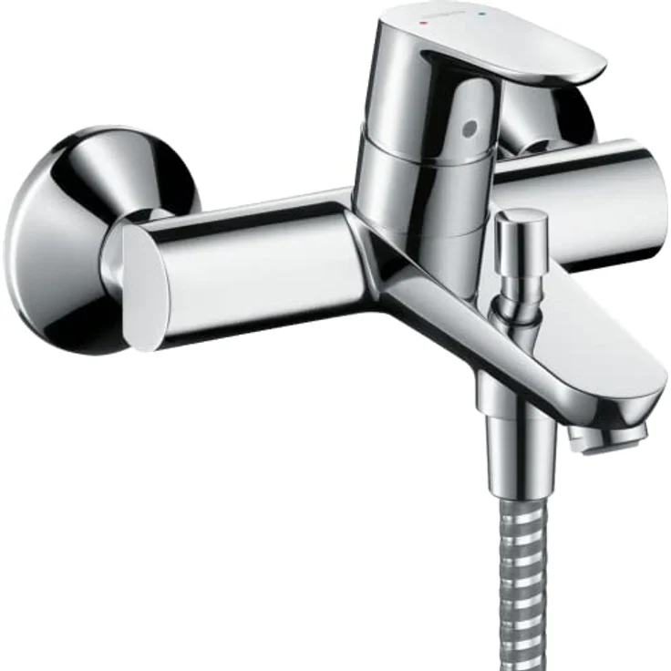 hansgrohe Focus Aufputz Wannenarmatur (für 2 Funktionen) Chrom – Bild 1