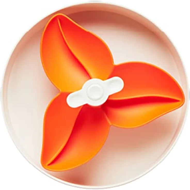 PetDreamHouse Spin Interaktiver Futternapf für langsames Fressen, Einheitsgröße, Orange Bougainvillea, 0,55 kg