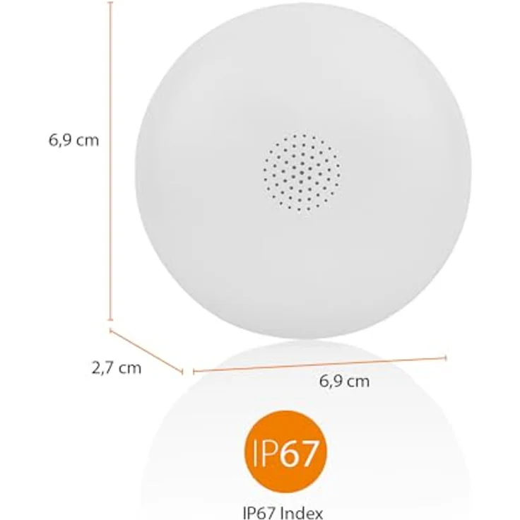 smartwares SMARTWARES Wassermelder FWA-184, WLAN Rauch- und Hitzewarnmelder, weiß – Bild 3
