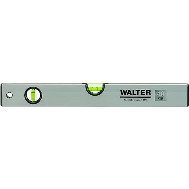 WALTER Wasserwaagen-Set 4-tlg. | Präzise Messungen, angenehme Handhabung | Aluminiumgehäuse, 40cm, 60cm, 100cm & Mini-Wasserwaage – Bild 2