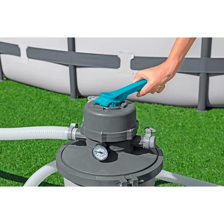 Bestway Sandfilteranlage, Filterleistung 2.082 l/h für Pools bis 16.600 l, korrosionsbeständiger Filtertank – Bild 4