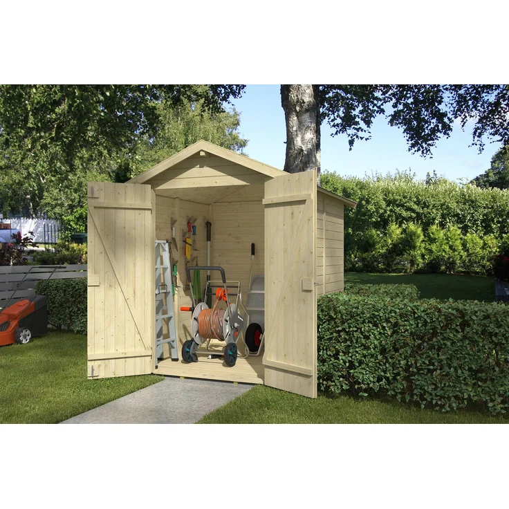 Nordic Holz Gartenhaus Elementhaus KENT 3.1, BxT: 194,5x195 cm, flexibler Stauraum mit Satteldach oder Flachdach