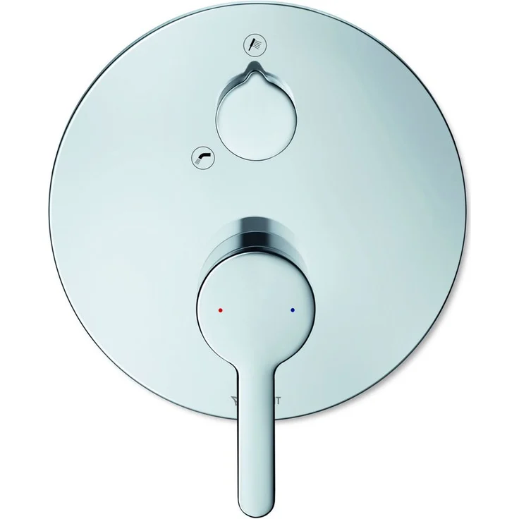 Duravit C.1 Einhebel-Wannenmischer Unterputz, 2 Verbraucher, Chrom, mit Wanneneinlauf und Handbrause, 22,5 l/min, runde Rosette d. 170 mm, C15210012010