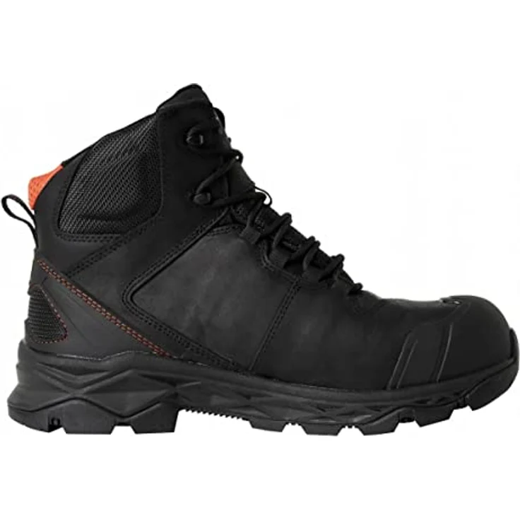 Helly Hansen Oxford Mid S3, Sicherheitsschuhe mit metallfreier Zehenschutzkappe und wasserabweisendem Nubukleder, schwarz – Bild 3