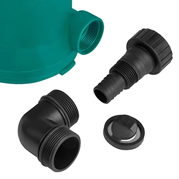 VONROC Tauchpumpe Reinwasserpumpe, flachsaugend mit Schwimmer, 6000 l/h, 400W, für Keller und Garten – Bild 2
