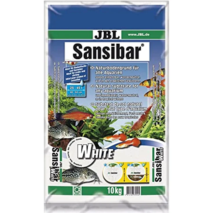 JBL Sansibar Aquarienbodengrund White, 10 Kg feiner Aquariensand für grabende Fische und Pflanzen – Bild 1