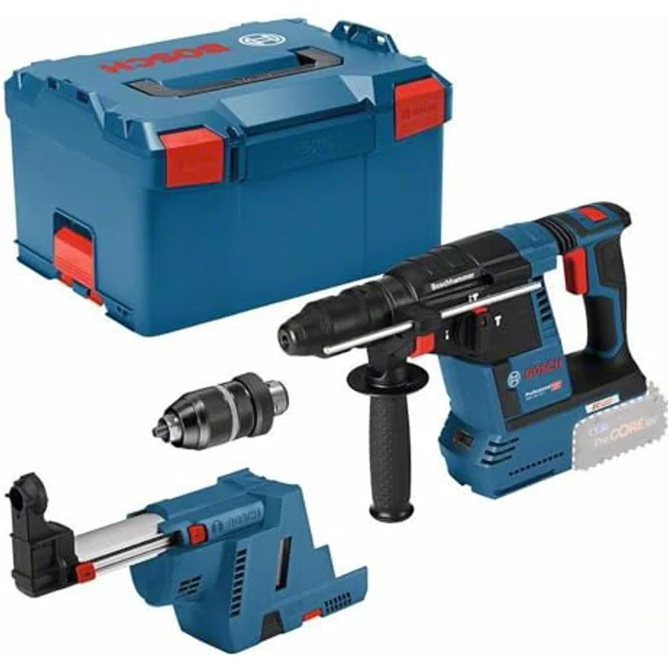 BOSCH Akku-Bohrhammer GBH 18V-26 F Professional, mit GDE 18V-16, robuste Heavy Duty Bauweise, bürstenloser EC-Motor, LED-Lampe, EPC, 18V Systemkompatibel – Bild 2