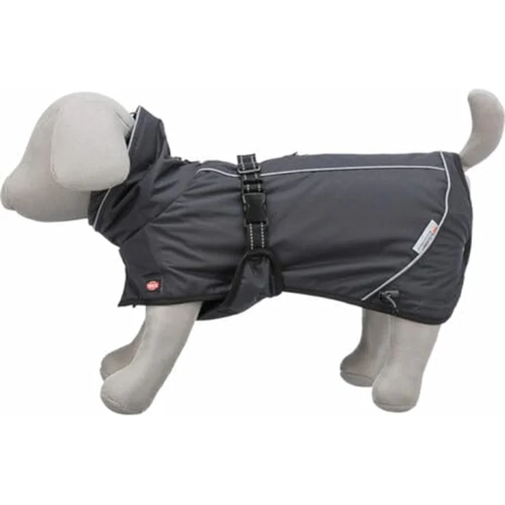 Trixie Calvi Hundemantel, Schwarz, L: 55 cm, wasser- und winddicht, mit reflektierenden Streifen – Bild 8