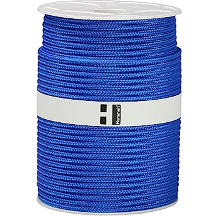 Hummelt Rope Flechtleine Polypropylenseil 6mm 50m blau auf Rolle