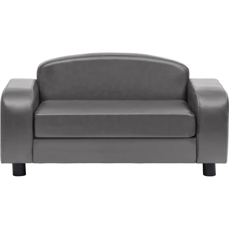 vidaXL Hundesofa Grau 80x50x40 cm Kunstleder – Bild 3